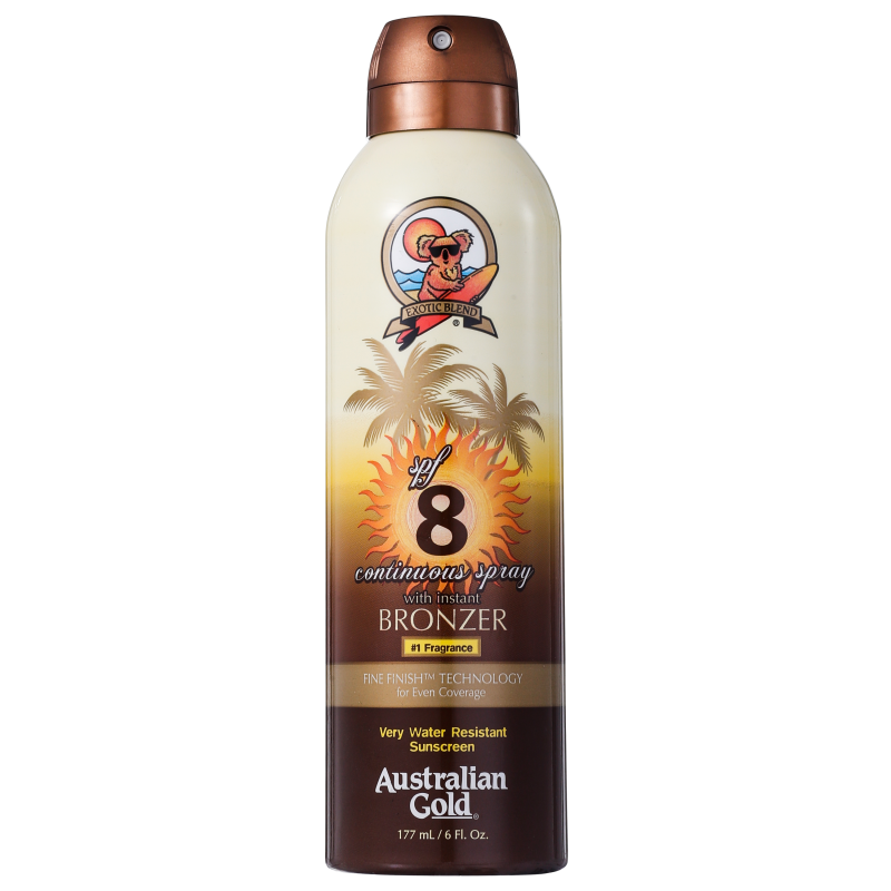 Australian Gold Continuous Spray Sunscreen With Instant Bronzer Spf 8 - Protetor Solar 177ml