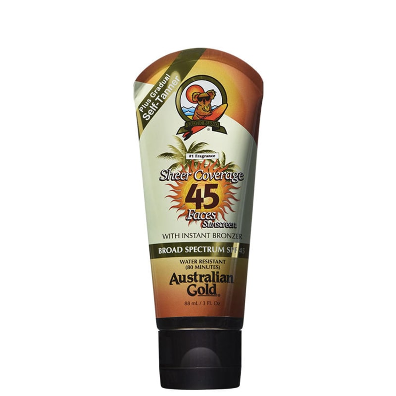 Australian Gold Sheer Coverage Faces FPS 45 - Protetor Solar Facial 88ml