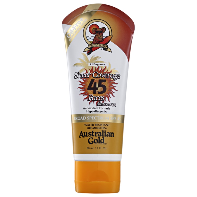 Australian Gold Sheer Coverage InvisiDry FPS 45 - Protetor Solar Facial 88ml