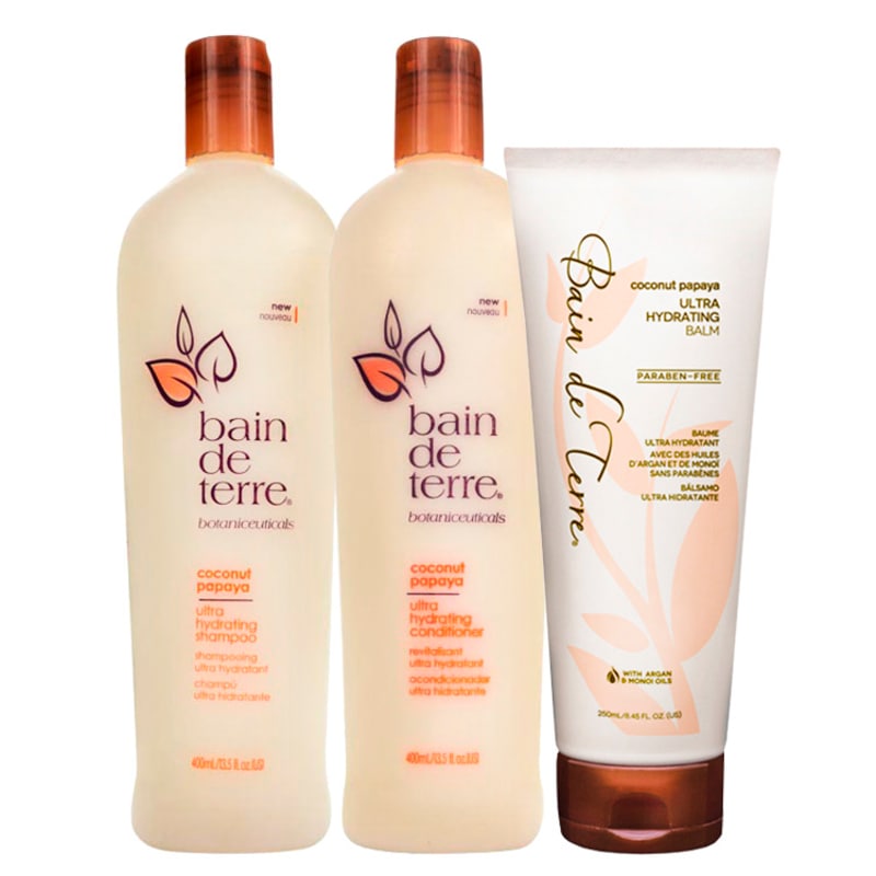 Bain de Terre Coconut Papaya Trio Kit (3 Produtos)