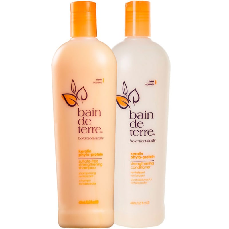 Bain de Terre Keratin Phyto-Protein Sulfate-Free Strengthening Duo Kit (2 Produtos)
