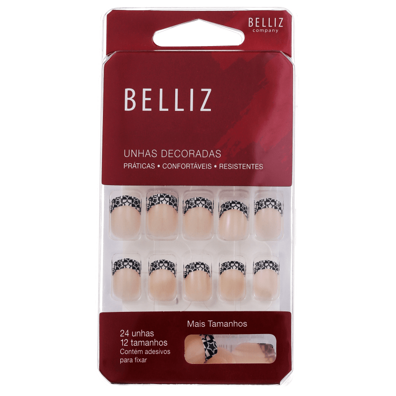 Belliz Decoradas 04 - Unhas Postiças (24 unidades)