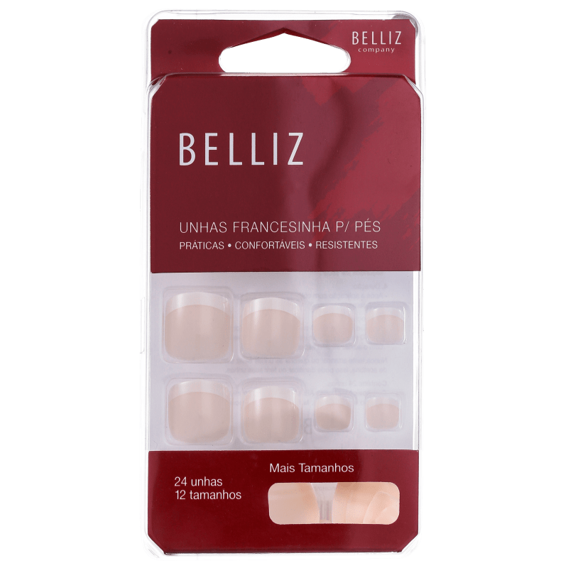 Belliz Francesinha para os Pés - Unhas Postiças (24 unidades)