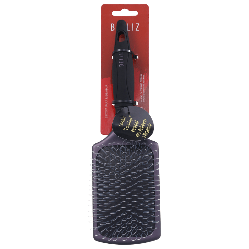 Belliz Mega Hair - Escova Raquete para Cabelos Com Extensão