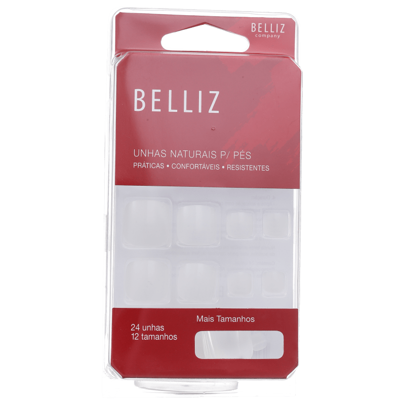 Belliz Naturais para os Pés - Unhas Postiças (24 unidades)