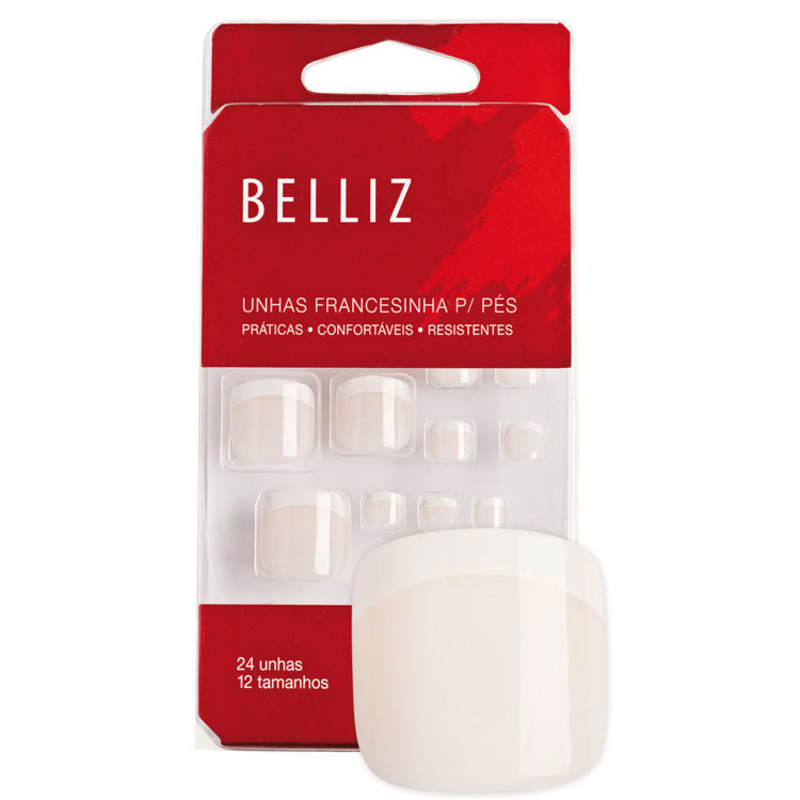 Belliz Francesinha para os Pés - Unhas Postiças (24 unidades)