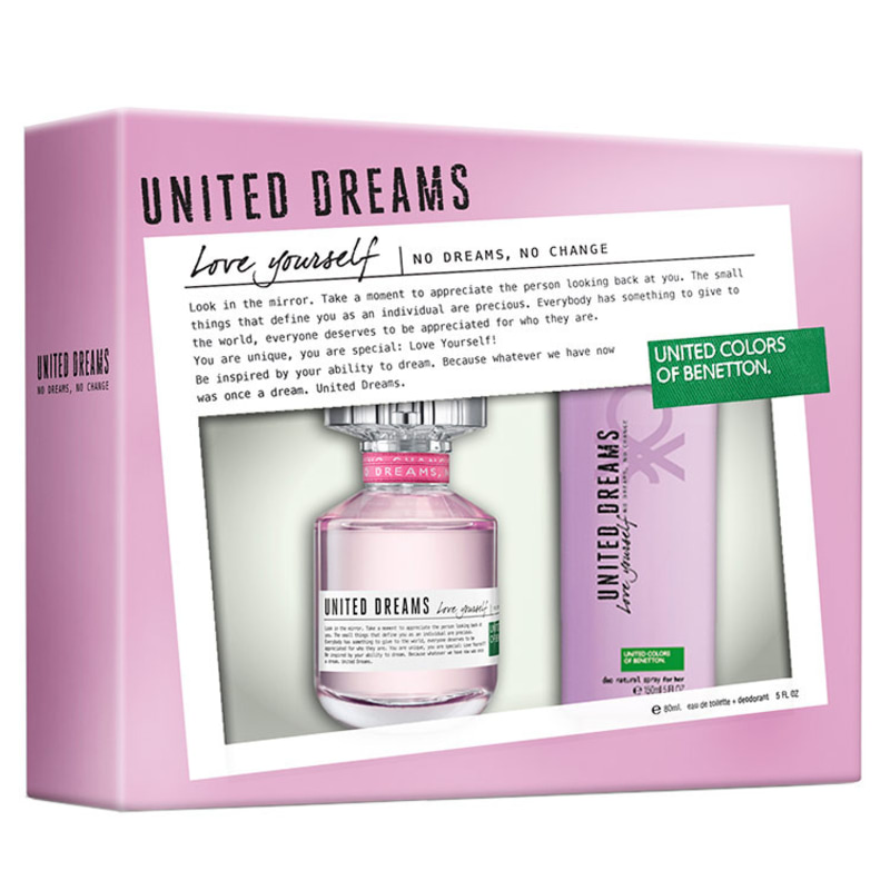 Benetton Conjunto Feminino United Love Yourself - Eau de Toilette 80ml + Desodorante 150ml