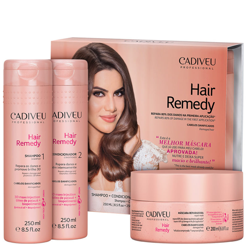 Cadiveu Professional Hair Remedy Reparador Kit (3 Produtos)