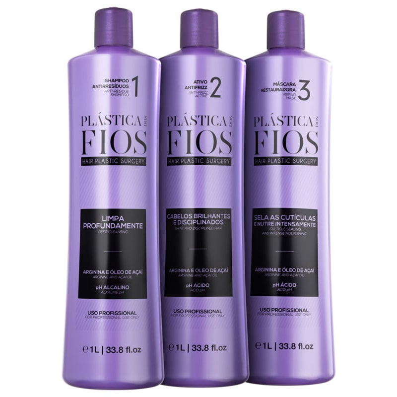 Cadiveu Professional Plástica dos Fios Profissional Kit (3 Produtos)