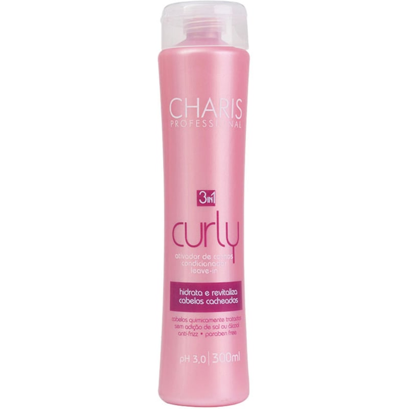 Charis Curly 3In1 - Condicionador Ativador de Cachos Leave-In 300ml