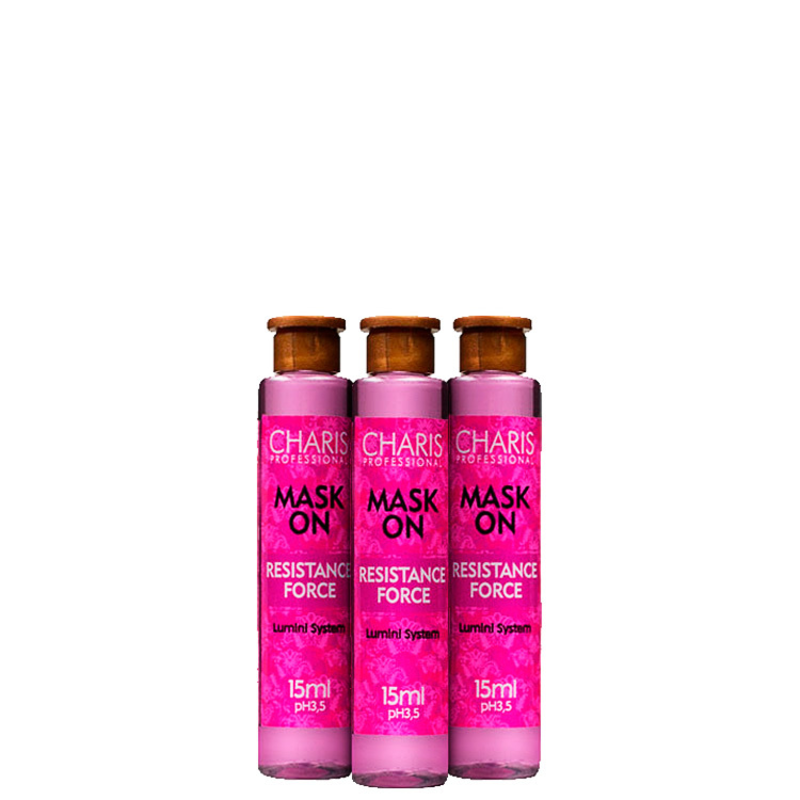 Charis Mask On Resistance Force - Ampola de Tratamento 3x15ml