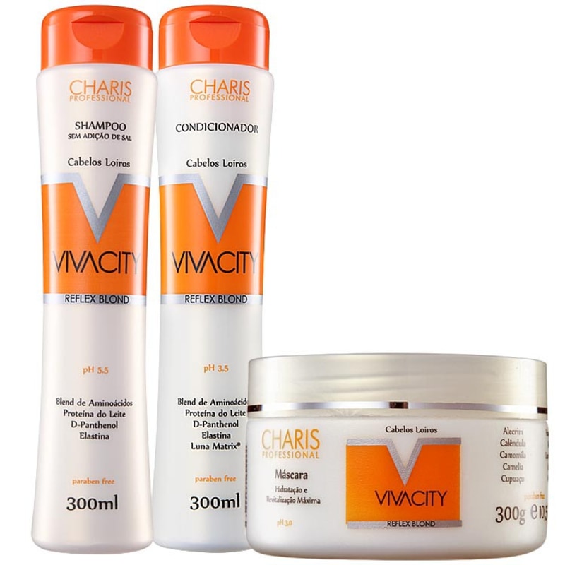 Charis Vivacity Reflex Blond Tratamento Kit (3 Produtos)