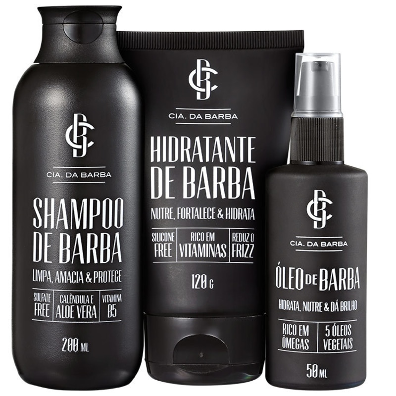 Kit Barba Cia da Barba Tratamento Completo (3 produtos)