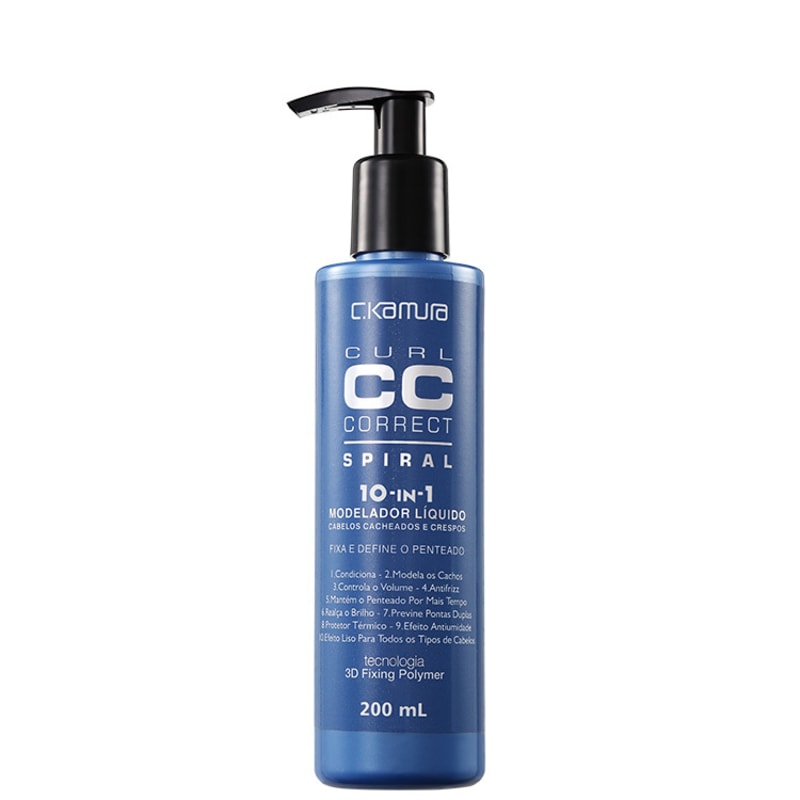 C.Kamura Curl CC Correct Spiral 10 in 1- Modelador Líquido 200g