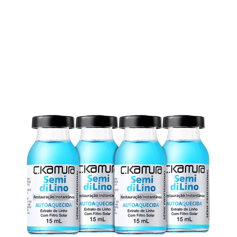 C.Kamura Semi diLino Restauração Instantânea - Ampola de Tratamento 4x 15ml