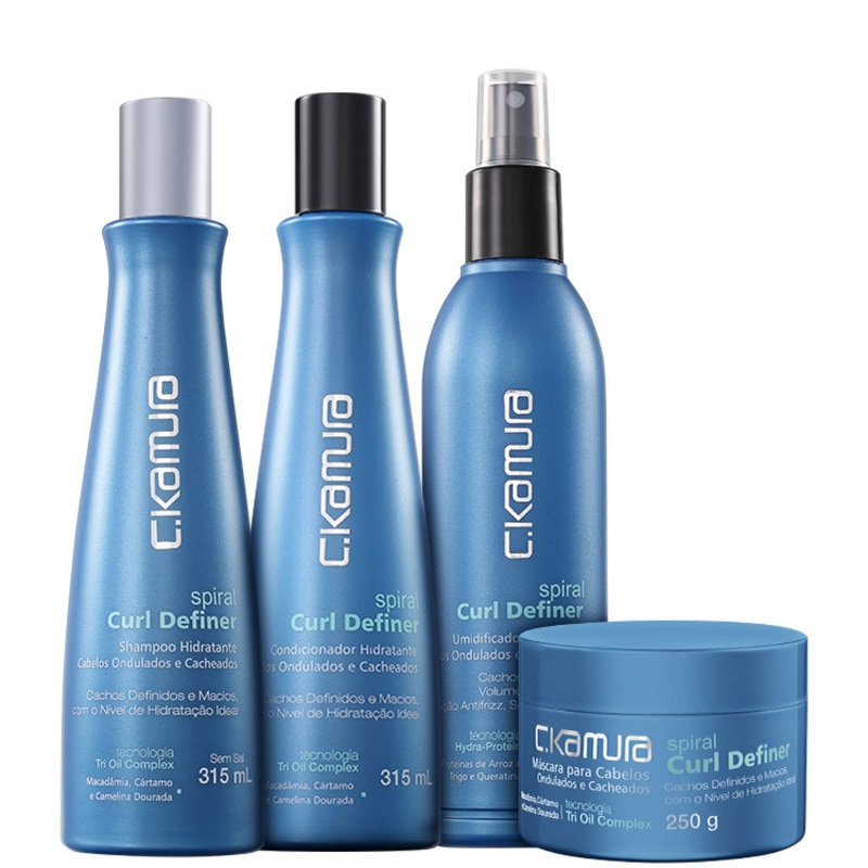 C.Kamura Spiral Curl Definer Hydra-Protein Kit (4 Produtos)