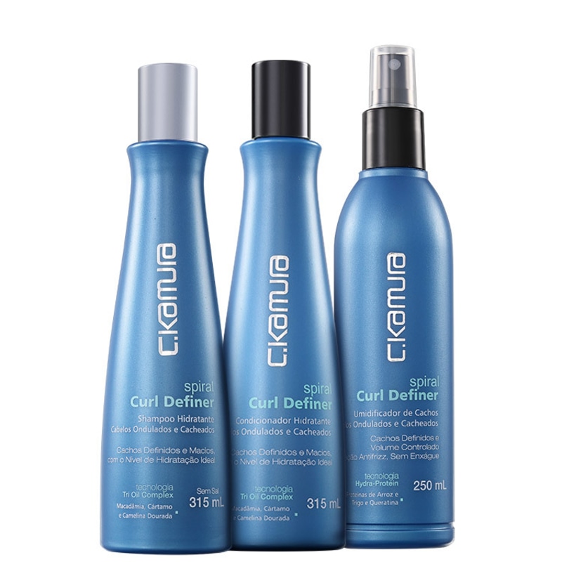 C.Kamura Spiral Curl Definer Hydra-Protein Trio Kit (3 Produtos)