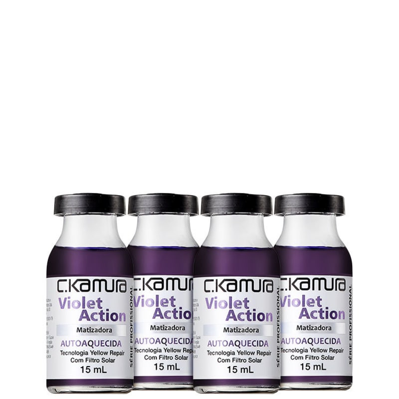 C.Kamura Violet Action Matizadora - Ampola de Tratamento 4x 15ml