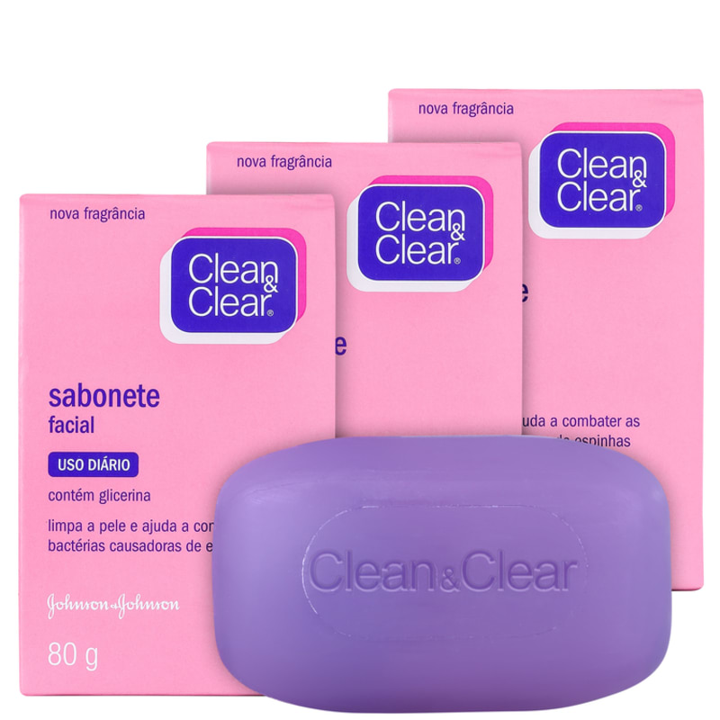 Clean & Clear Uso Diário Rosto Saudável Kit (3 Produtos)
