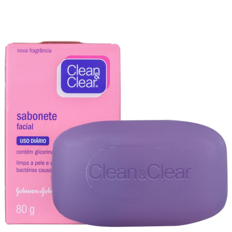 Clean & Clear Sabonete Facial Uso Diário - Sabonete em Barra 80g
