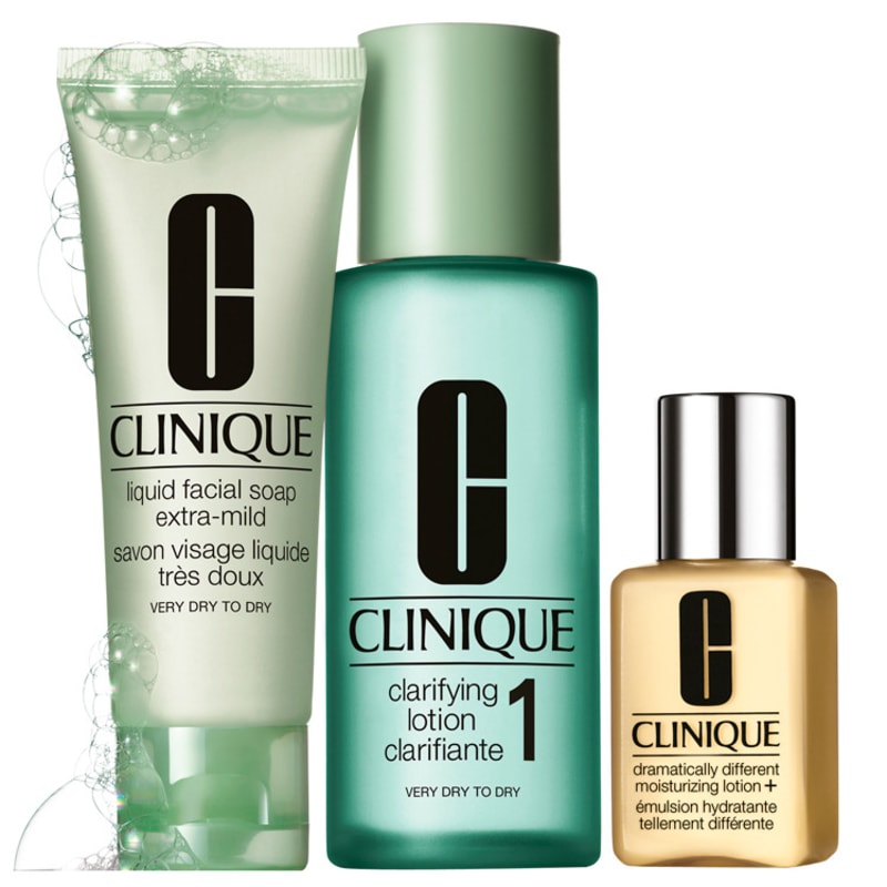 Clinique Introdução Sistema 3 Passos Pele 1 Kit (3 Produtos)