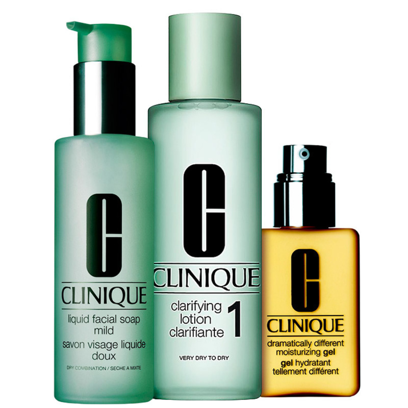 Kit Clinique Sistema 3 Passos Pele 1 Extra (3 produtos)