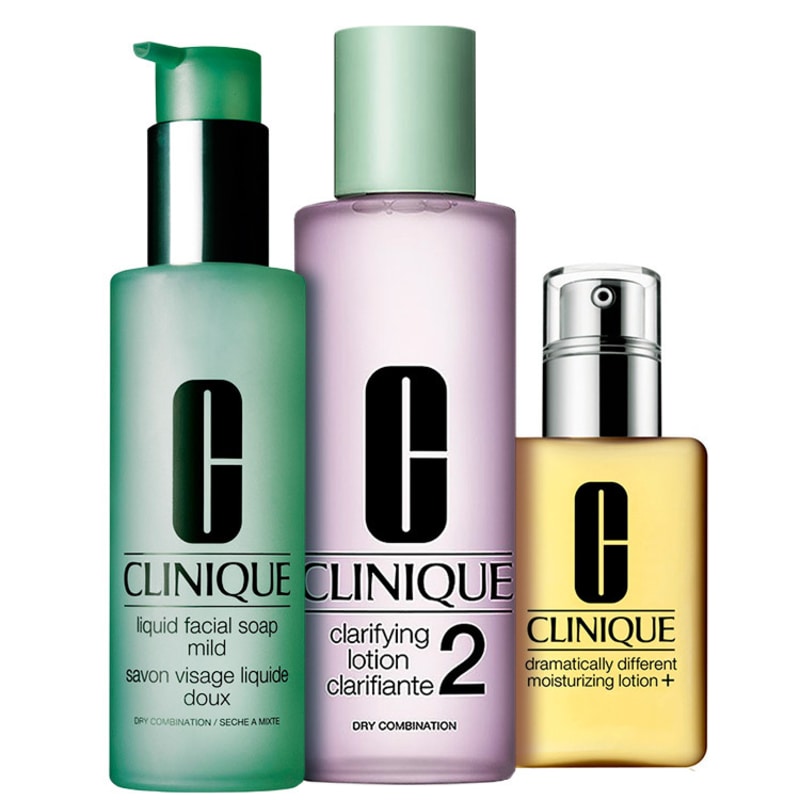 Clinique Sistema 3-Passos Pele 2 Extra Kit (3 Produtos)