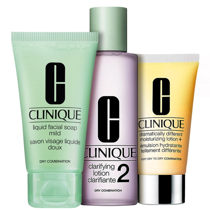 Clinique Sistema 3 Passos Pele 2 - Mista para Seca - Kit (3 Produtos)