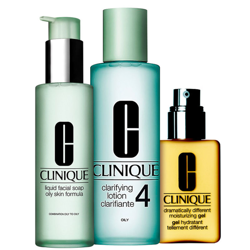 Clinique Sistema 3-Passos Pele 4 Extra Kit (3 Produtos)