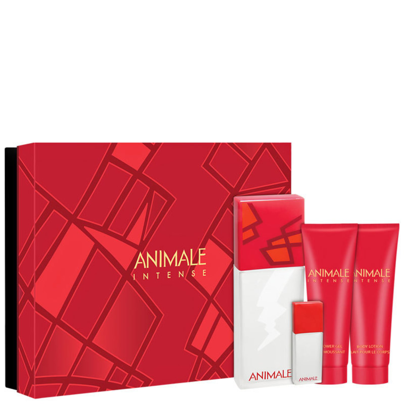 Conjunto Animale Intense For Women Feminino - Eau de Parfum 100ml + Loção 90ml + Shower Gel 90ml + Eau de Parfum 7,5ml