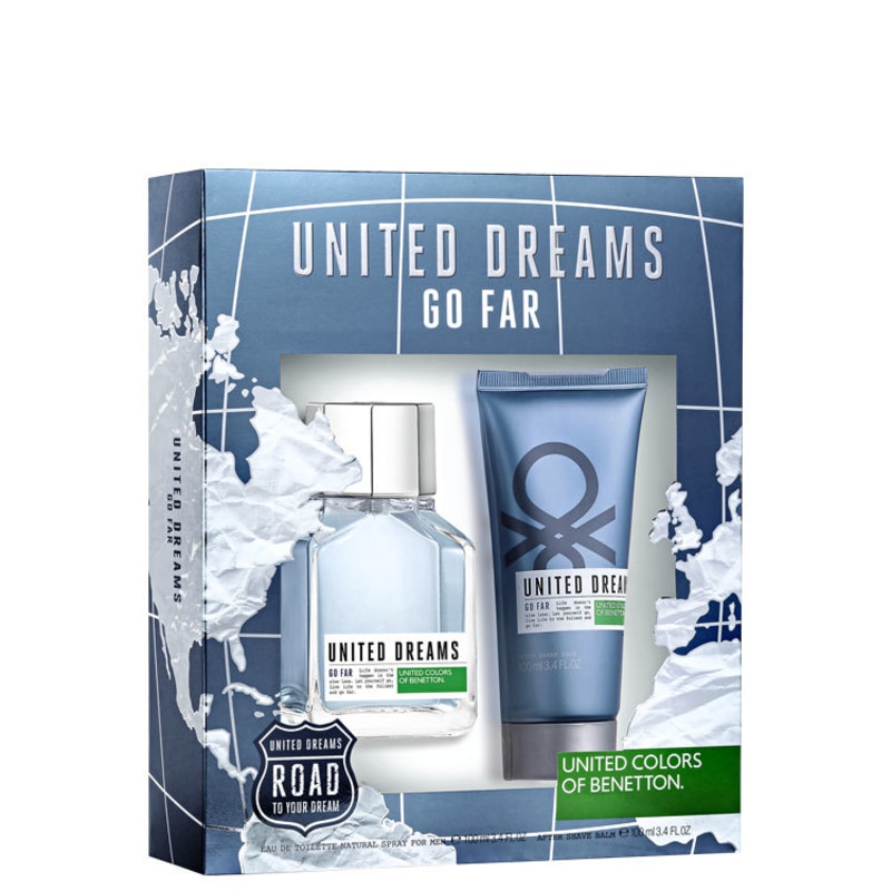 Conjunto Benetton United Dreams Go Far Masculino - Eau de Toilette 100ml + Gel Pós-Barba 100ml