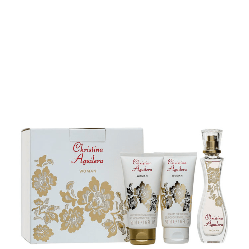 Conjunto Christina Aguilera Feminino - Eau De Parfum 30ml + Gel de Banho 50ml + Loção Corporal 50ml
