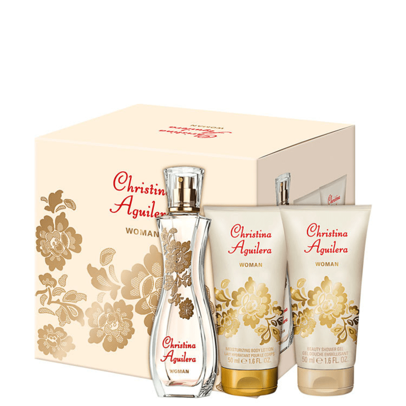 Conjunto Christina Aguilera Woman Feminino - Eau de Parfum 30ml + Gel de Banho 50ml + Loção Corporal 50ml