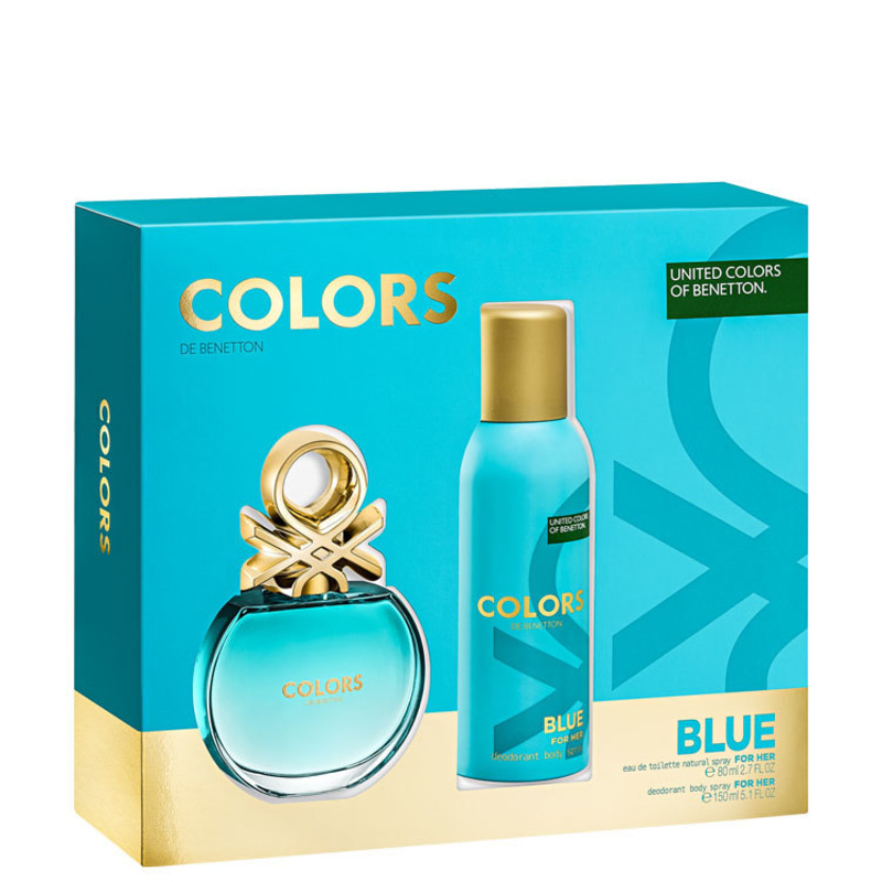 Conjunto Colors Blue Benetton Feminino - Eau de Toilette 80ml + Desodorante 150ml
