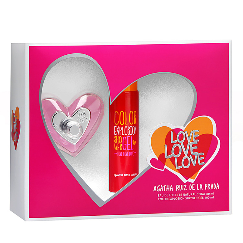 Conjunto Love Love Love Agatha Ruiz de La Prada Feminino - Eau de Toilette 80ml + Gel de Banho 100ml