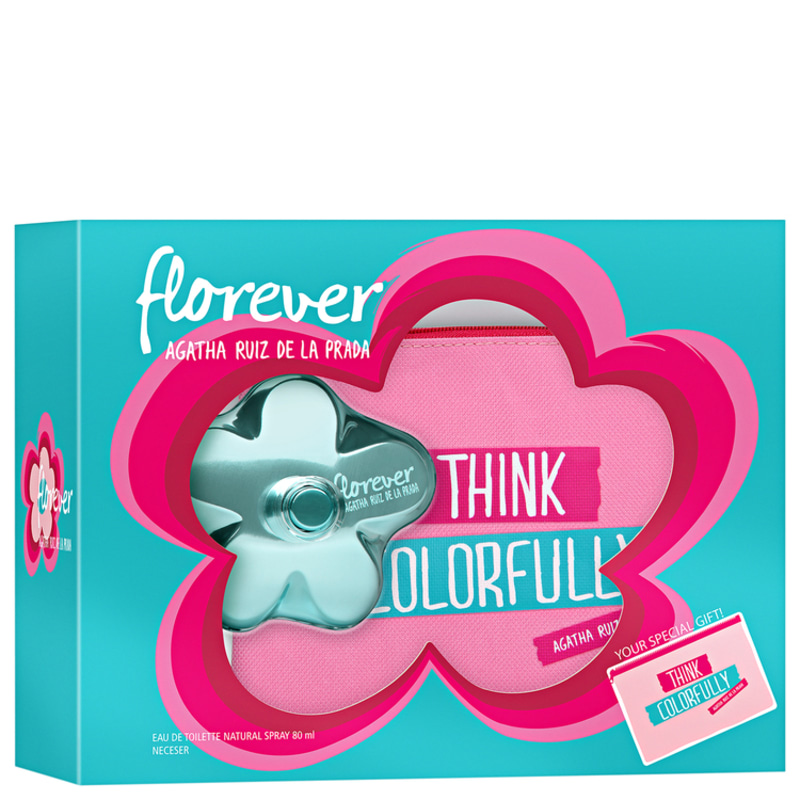 Conjunto Florever Agatha Ruiz de La Prada Feminino - Eau de Toilette 80ml + Nécessaire