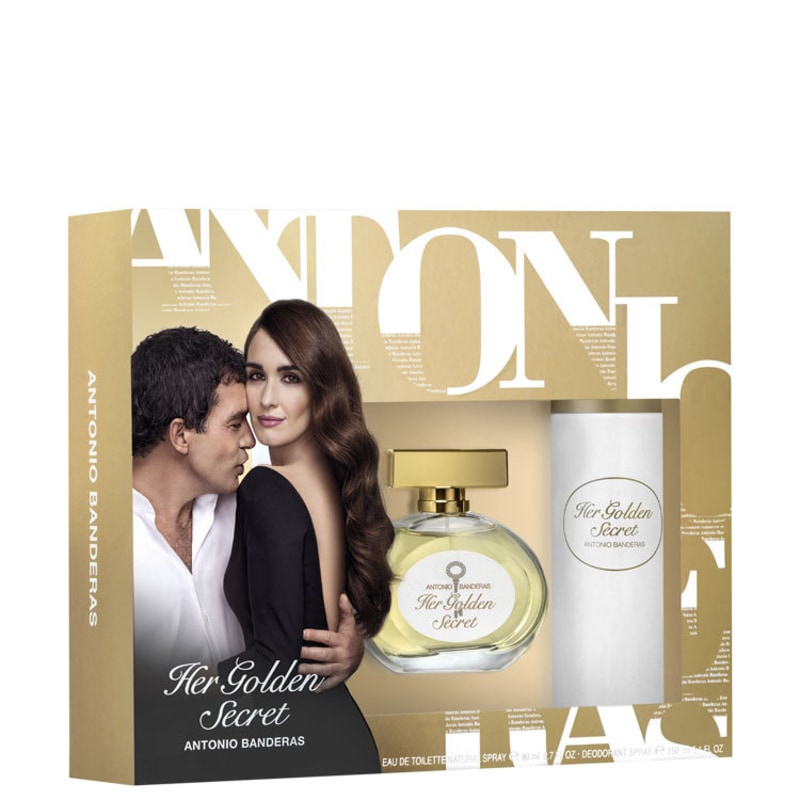 Conjunto Her Golden Secret Antonio Banderas Feminino - Eau de Toilette 80ml + Desodorante 150ml