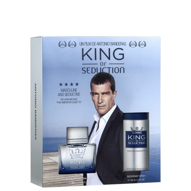Conjunto King of Seduction Antonio Banderas Masculino - Eau de Toilette 100ml + Body Spray 150ml