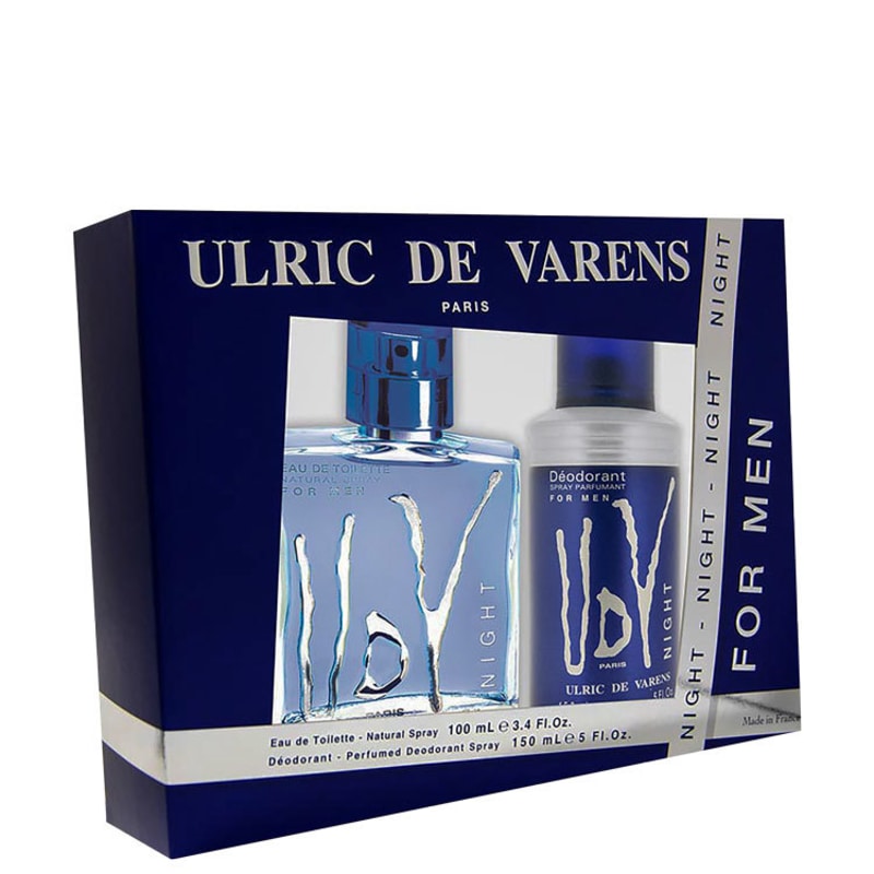 Conjunto Night Ulric de Varens Masculino - Eau de Toilette 100ml + Desodorante 150ml