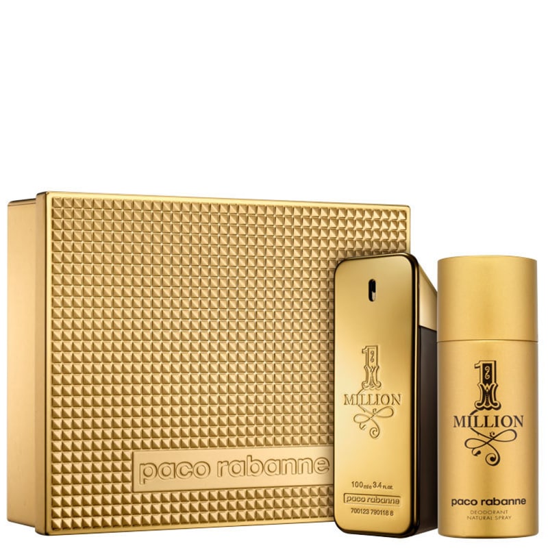 Conjunto 1 Million Edição Limitada Paco Rabanne Masculino - Eau de Toilette 100ml + Desodorante 150ml