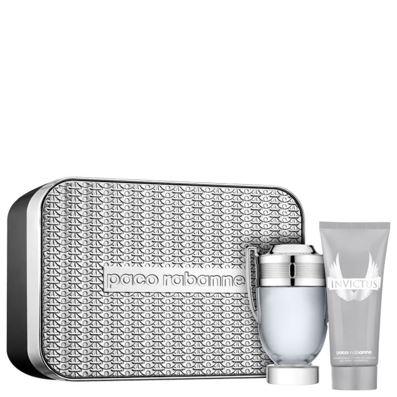 Conjunto Invictus Edição Limitada Paco Rabanne Masculino - Eau de Toilette 100ml + Gel de Banho 100ml
