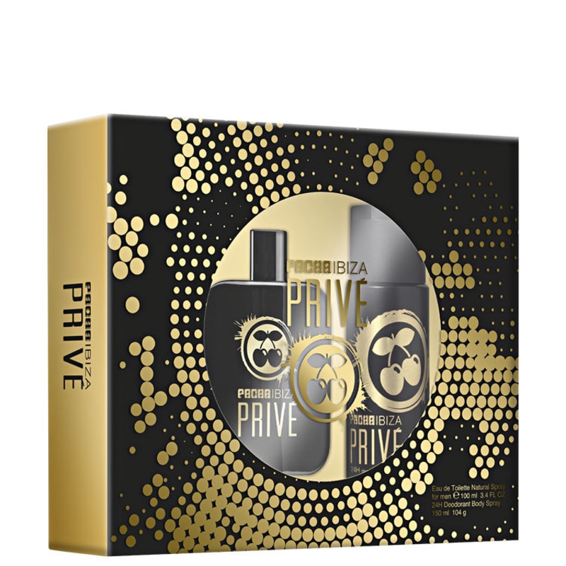 Conjunto Privé Pacha Ibiza Masculino - Eau de Toilette 100ml + Desodorante 150ml