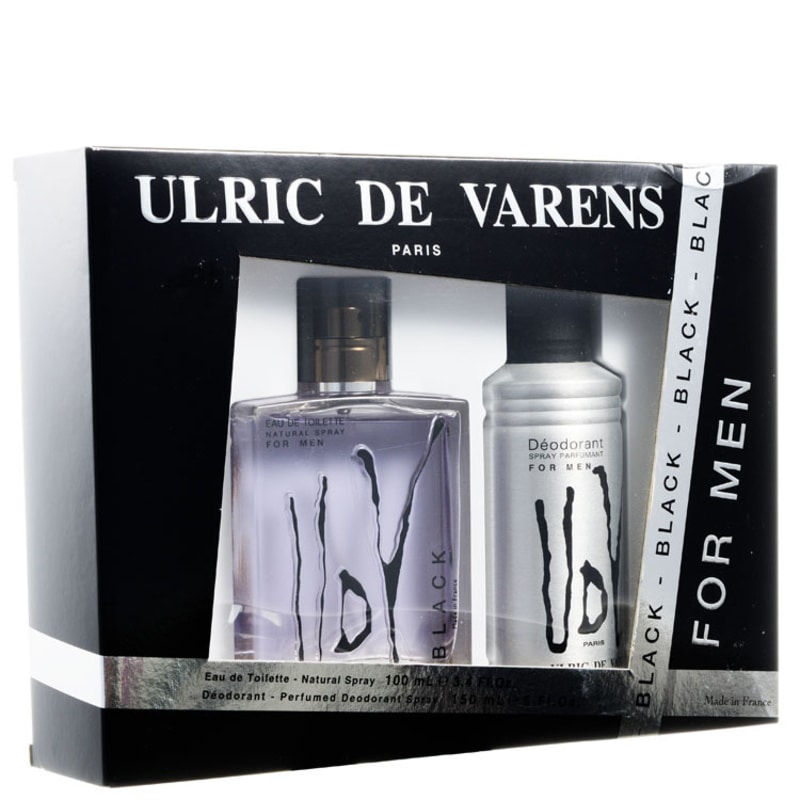 Conjunto Black Ulric de Varens Masculino - Eau de Toilette 100ml + Desodorante 150ml