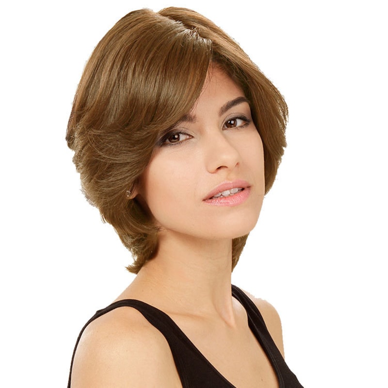 Crown Wigs Amanda Cor Castanho Claro/Louro Médio - Peruca 25cm