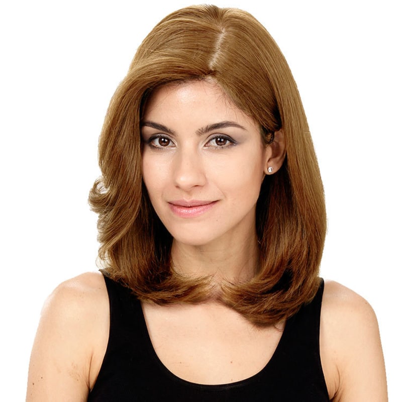Crown Wigs Carol Cor Castanho Claro/Louro Médio - Peruca 35cm