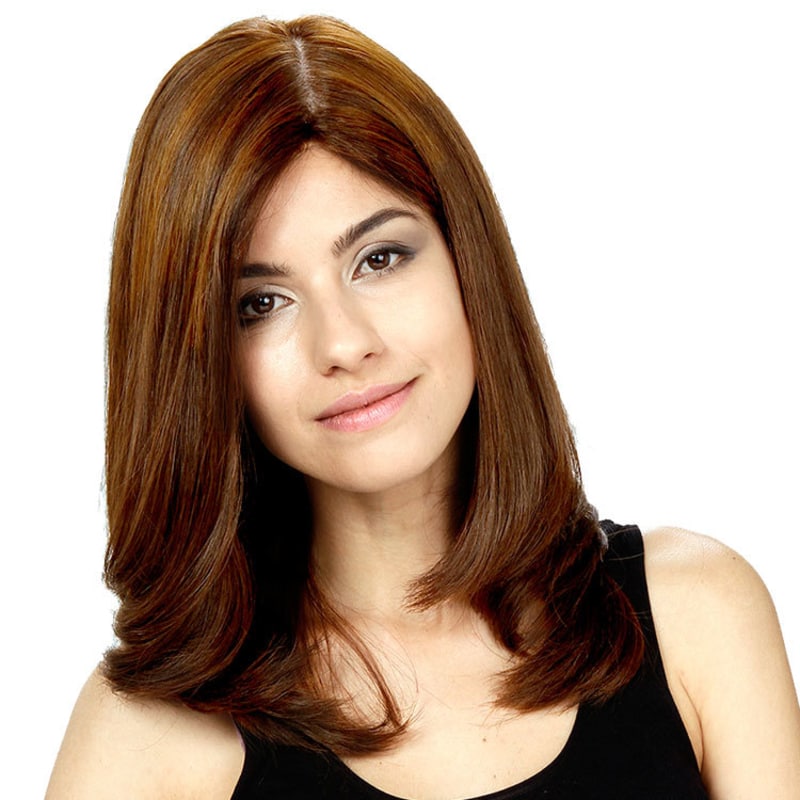 Crown Wigs Diana Cor Castanho Médio/ Claro - Peruca 45cm