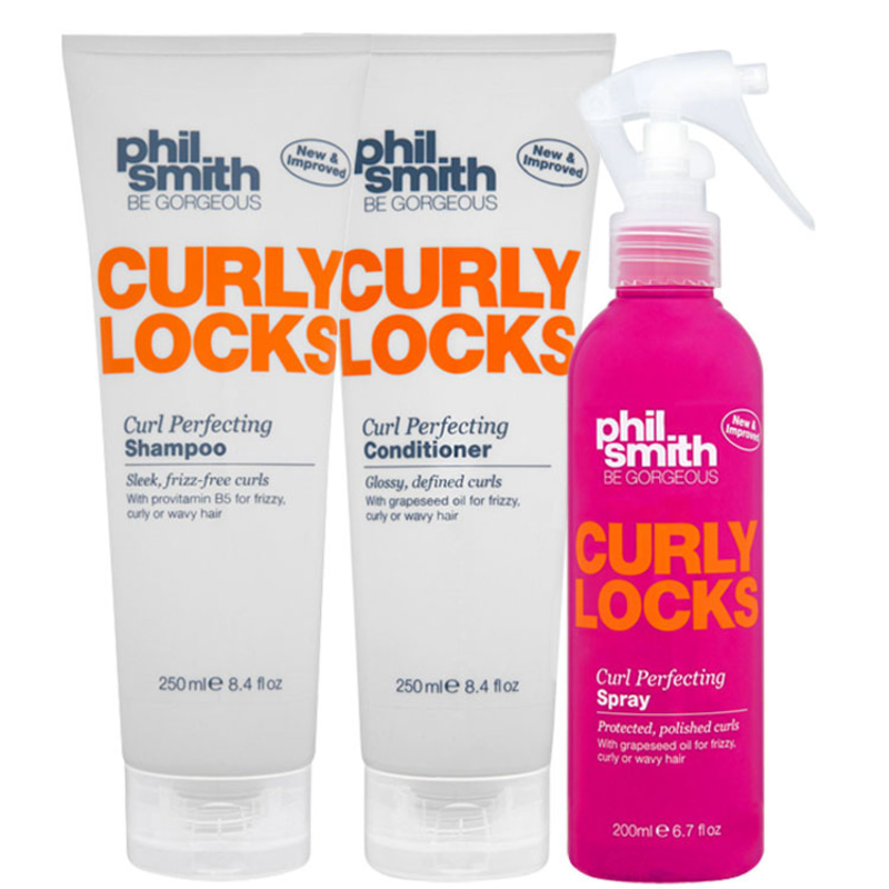 Phil Smith Curly Locks Curl Perfecting Spray Kit (3 Produtos)
