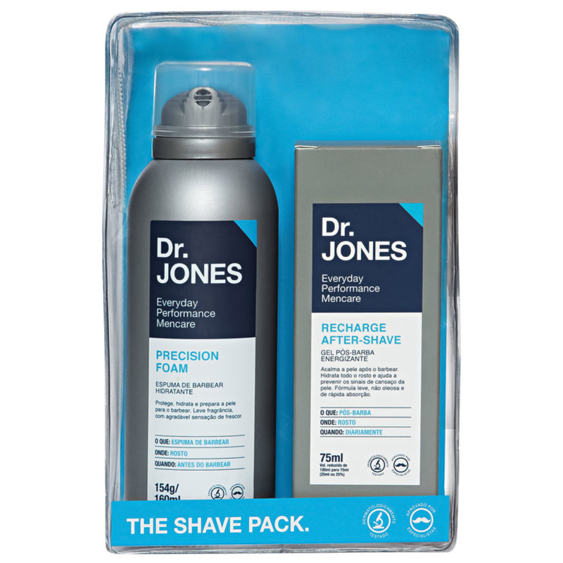 Kit Barba Dr. Jones The Shave Pack (2 produtos + Estojo)