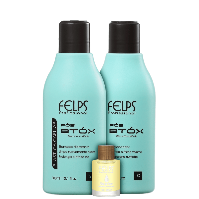 Felps Profissional Liso Brilhante Kit (3 Produtos)