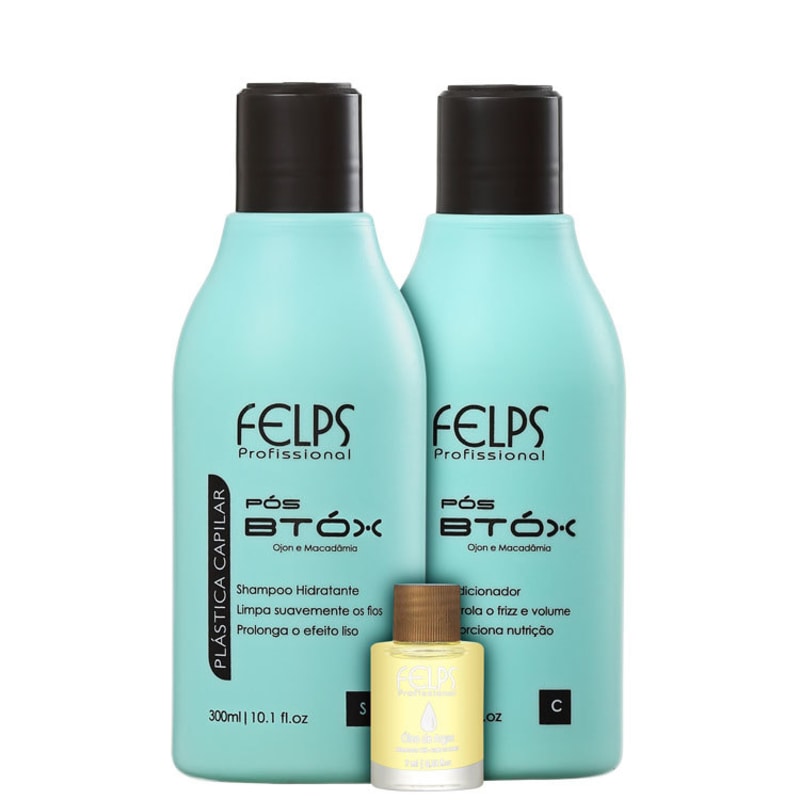 Felps Profissional Liso Brilhante Kit (3 Produtos)
